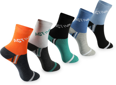 SNS Boys Printed Mid-Calf/Crew(Pack of 5)