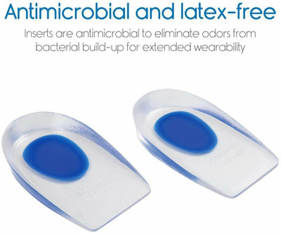 Unique Impex Silicone Gel Heel Protector Pain Relief,Foot Care Support for Men and Women-1 Pair Heel Support(Blue)