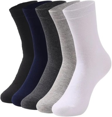 SoxyFeet Men Solid Calf Length(Pack of 5)