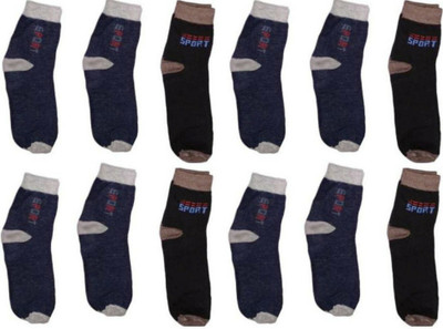AKsells Men Color Block Ankle Length(Pack of 12)