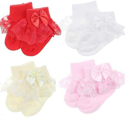 PALMLON Baby Boys & Baby Girls Solid Ankle Length(Pack of 4)
