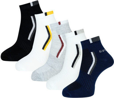 PALMLON Men Solid Ankle Length(Pack of 5)