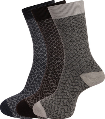 Dollar Men Geometric Print Calf Length(Pack of 3)