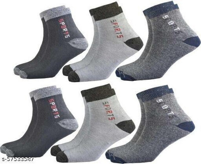 Duetmi Men & Women Striped Ankle Length(Pack of 6)