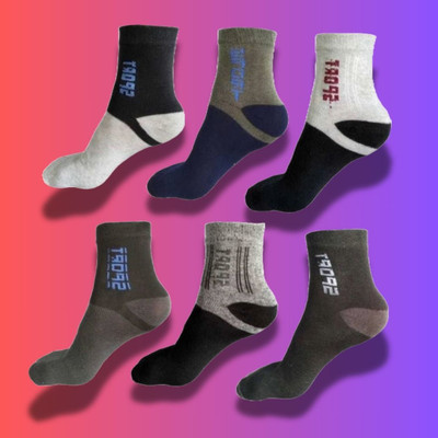 MJE Men & Women Solid Ankle Length(Pack of 6)