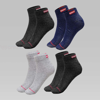 Sarvatr Unisex Solid Ankle Length(Pack of 4)