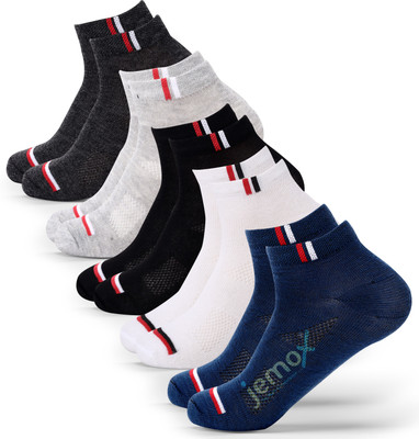 JEMOX Unisex Solid Ankle Length(Pack of 5)