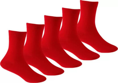 VKXPCHI Boys & Girls Solid Calf Length(Pack of 3)