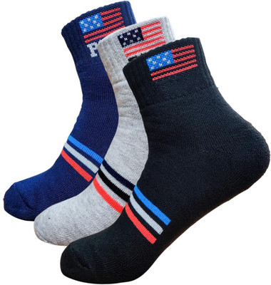 VEMOLI Men & Women Solid Mid-Calf/Crew(Pack of 3)