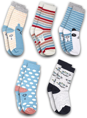 Dollar Boys & Girls Self Design Mid-Calf/Crew(Pack of 5)