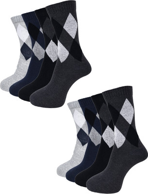 Dollar Men Self Design Calf Length(Pack of 8)