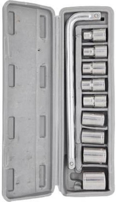 Dazzel Flex 10Pcs Drive Socket with L Set Metric Sockets with L Wrench in Box Tool Kit Socket Set(Pack of 1)