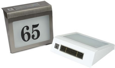 SOLAR UNIVERSE INDIA Weatherproof Garden Light with 3 LEDs and Name/Number Sticker Solar Light Set(Wall Mounted Pack of 1)