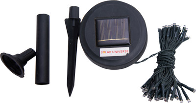 Solar Universe Solar Festival & Laddi Light for Outdoor Use with White LEDs - 2 Modes - Inbuilt Battery & Solar Panel Solar Light Set(Floor Mounted Pack of 1)