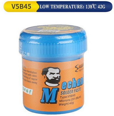 BABATOOLS v5b45 42gm low temperature lead free solder paste 1 W Simple(Round Tip)