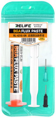 BABATOOLS rl-421s or flux paste with needle & pusher 1 W Simple(Round Tip)