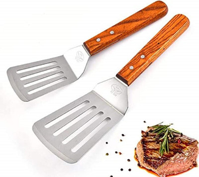 openZest Heavy Duty Turner Slotted Spatula for Barbecue Grilling Flat Top Griddle Lifting Spatula(Pack of 2)