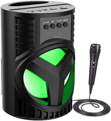 Worricow Wireless Bluetooth Speaker With Mic|HD Sound|Led Light| Mini Home Theatre 5 W Bluetooth Speaker(Black, Stereo Channel)