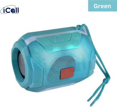 icall A-005 High Bass With Disco Color Change Light compatible With all Smart Phones 12 W Bluetooth Speaker(Green, Stereo Channel)