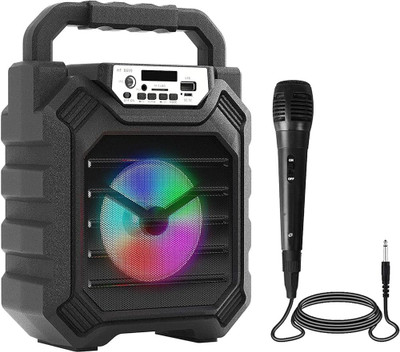Siacart Low Price YD668 HD Bass Wireless Potable Wired mic USB Colourful Disco Light r2 10 W Bluetooth Speaker(Multicolor, 4.1 Channel)