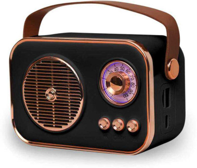 TABARET Portable FM Radio with Bluetooth Speaker, USB, SD Slot, Player & Dynamic Speaker 10 W Bluetooth Speaker(Black, 2.0 Channel)