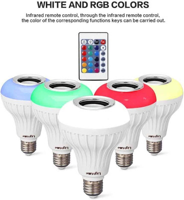 YAROH EEE_568E_WIRELESS BLUETOOTH LED MUSIC BULB RGB COLOR SPEAKER WITH REMOTE CONTROL 48 W Bluetooth Speaker(White, 4.1 Channel)