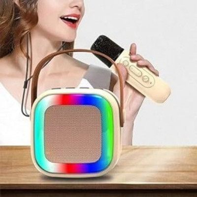 4uonly K12 speaker Colour Changing Karaoke Mike Bluetooth Party ghj54 56 W Bluetooth Party Speaker(Multicolor, 2.1 Channel)