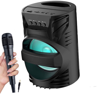 RECTITUDE New Powerful Bass WS-04 Bluetooth Speaker |Speaker with in-Built Mic for Singing 5 W Bluetooth Speaker(Black, Stereo Channel)