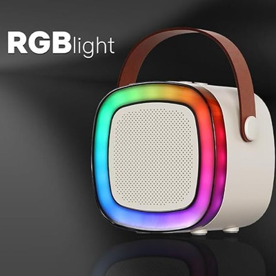 roxfire K12 Bluetooth Speaker, Dynamic RGB Lights, 4-12 Year Old with Google, Alexa & Siri Assistant Smart Speaker(Multicolor)