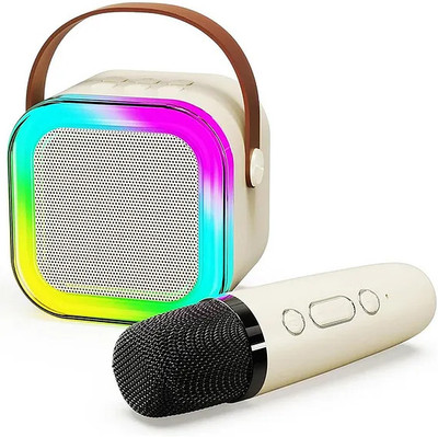 SIACART K12 Speaker Machine Bluetooth-Compatible Wireless Karaoke Mic Speaker k10 10 W Bluetooth Speaker(Multicolor, 5.0 Channel)