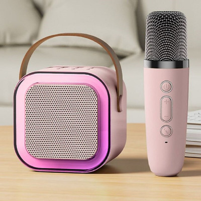TECHMAZE K12 Machine -Compatible Wireless Karaoke Mic with RGB K12 10 W Bluetooth Speaker(Multicolor, 5.0 Channel)