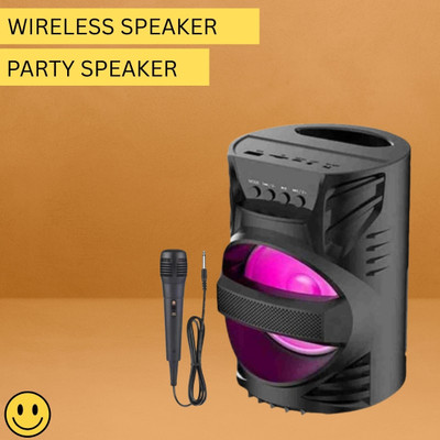 Clairbell LZ (PORTABLE WIRELESS BLUETOOTH SPEAKER)Crystal Clear Sound With Karaoke MicT7 15 W Bluetooth Laptop/Desktop Speaker(Black, 4.1 Channel)