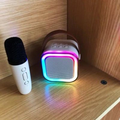4uonly Small Home Karaoke K12 Speaker Bluetooth Speaker CXF2 56 W Bluetooth Home Audio Speaker(Multicolor, 2.1 Channel)