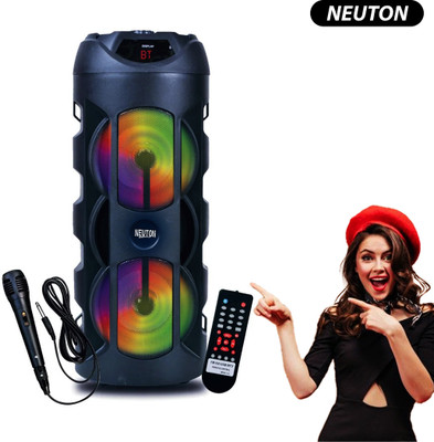 NEUTON WOW King with Wired Mic and Remote 40 W Bluetooth with RGB LIGHT 40 W Bluetooth Tower Speaker(Black, 2.0 Channel)