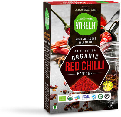 HARELA Certified Organic Red Chilli Powder with Natural Oils(100 g)