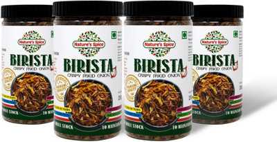 Nature's Spice Fresh Fried Onion Flakes - 1 Kg (Birista / Barista) Fried In Sunflower Oil(4 x 250 g)