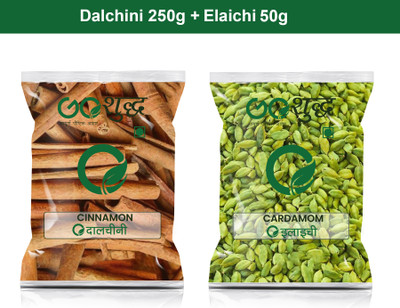 Goshudh Choti Elaichi 50gm & Dalchini sabut 250gm Combo Pack 300g(300 g)