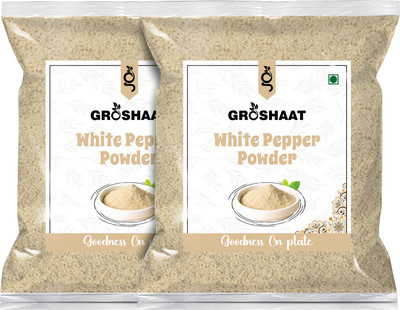 Groshaat White Pepper Powder 200gm Each (Pack Of 2) 400g(2 x 200 g)
