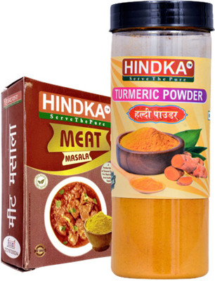 HINDKA Turmeric 200 g.m. and Meat Masala 50 g.m. Powder Combo(2 x 125 g)