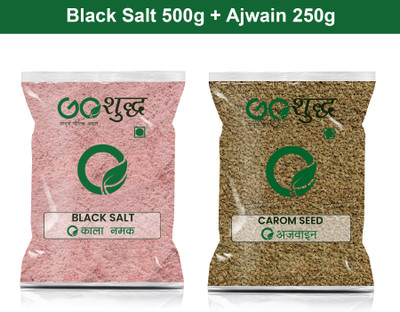 Goshudh Ajwain 250g & Black Salt 500g Combo Pack 750g(750 g)