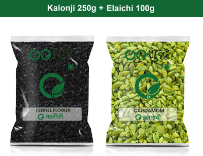 Goshudh Choti Elaichi 100gm & Kalonji 250gm Combo Pack 350g(350 g)