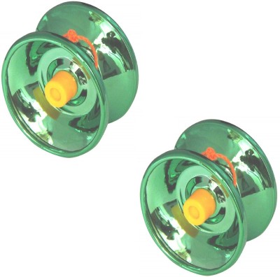 Zanco HIGH SPEED METAL ONE PIECE YOYO SPINNER TOY SET OF 2 (Green)(Green)