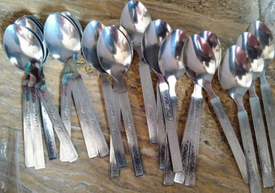 Disposable Stainless Steel Table Spoon, Cream Spoon Set(Pack of 24)