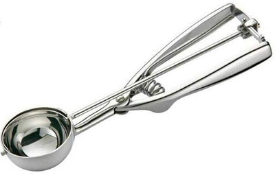 FIVANIO Stainless Steel Ice Cream Scoop Multi Use Food Spoon (Silver) Kitchen Scoop