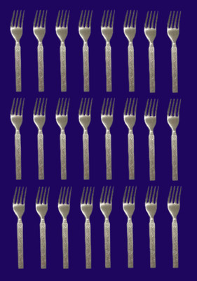 Designer Cutlery Set for Dining Table Fork, Set of 24 Pcs. FL3 Stainless Steel Sugar Spoon, Coffee Spoon, Tea Spoon Set(Pack of 24)