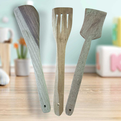 Ruby Perl Wooden spoonA1 Wooden Spatula(Pack of 3)