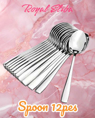 Royal Eliba Stainless Steel Spoon Set – 12 Pieces | Premium Cutlery for Dining & Kitchen Stainless Steel Dessert Spoon Set(Pack of 12)