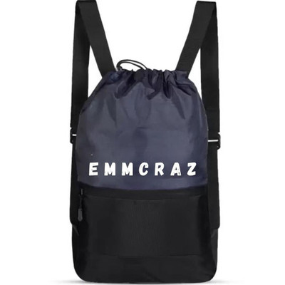 EMMCRAZ Sports Drawstring Bag Backpack for Men Women -Gym Bag(Black, Drawstring Bag)