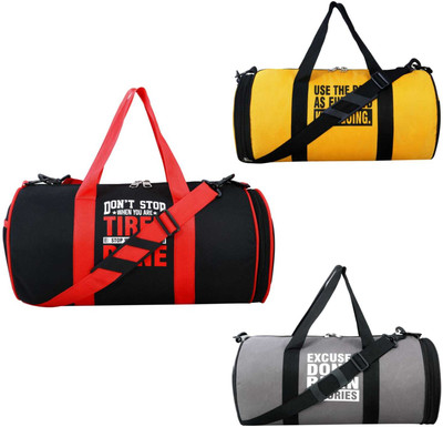 Dmade 3 water resistant premium quality sports bag with separate shoe compartment(Black, Kit Bag)