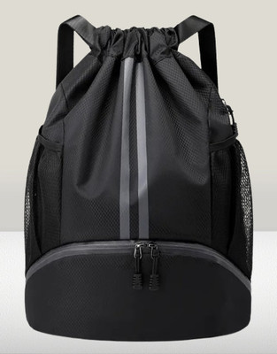 HGT PRIMUIM Sports Drawstring Bag | Backpack for Men/Women | Basketball/Gym Bag 30 L Backpack(Black)